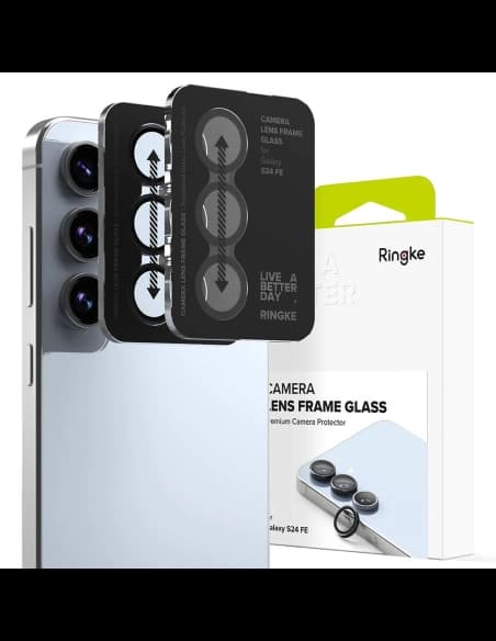 Ringke Camera Frame Protector Samsung Galaxy S24 FE Black [2 PACK]