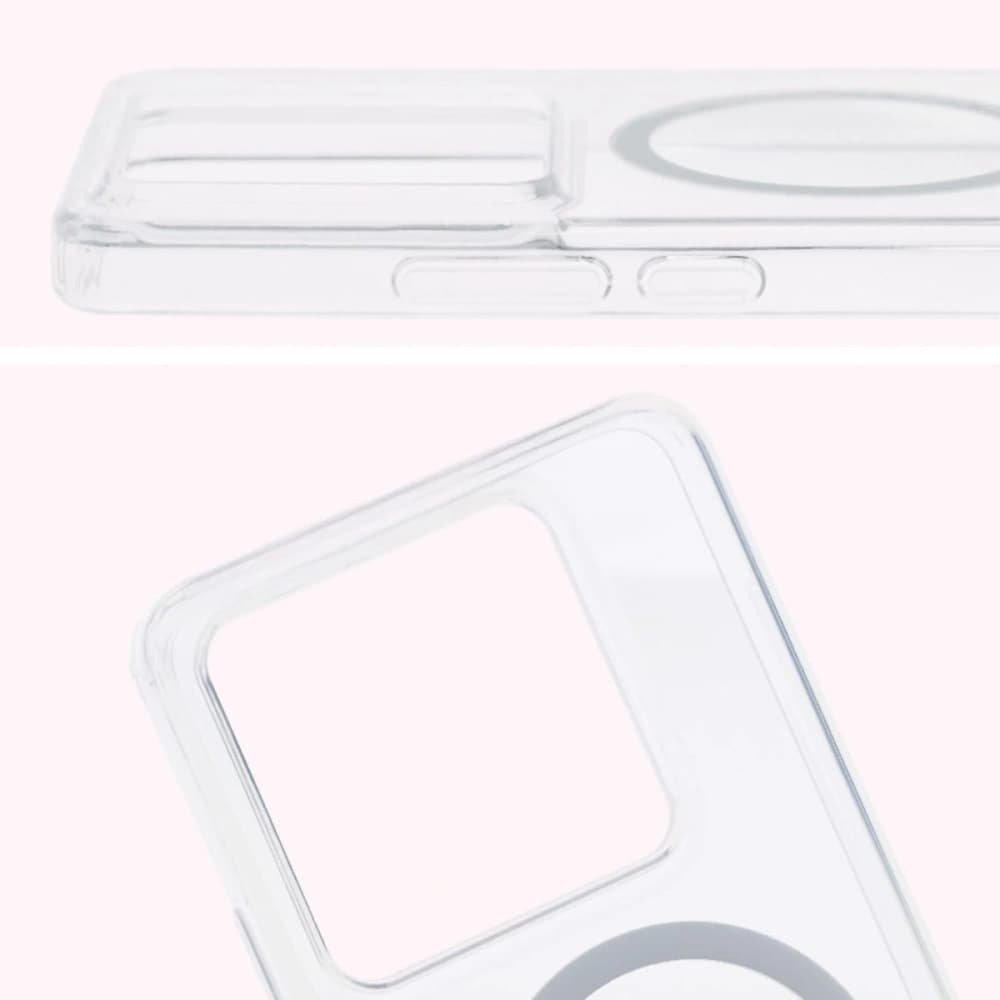 Etui s magnetickým kroužkem Bizon Case CrystalO pro Xiaomi 14T Pro průhledné - 4