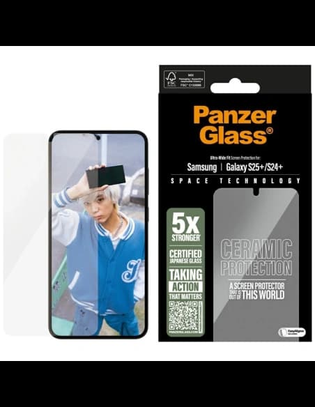 PanzerGlass Ultra-Wide Fit Samsung Galaxy S25+ Plus ceramică