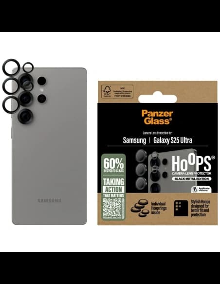 PanzerGlass Hoops Lencsvédő Samsung Galaxy S25 Ultra fekete