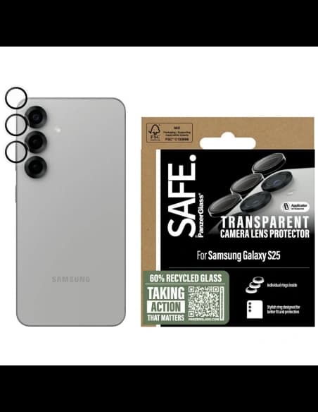 SAFE by PanzerGlass Rings Lens Protector Samsung Galaxy S25 clear