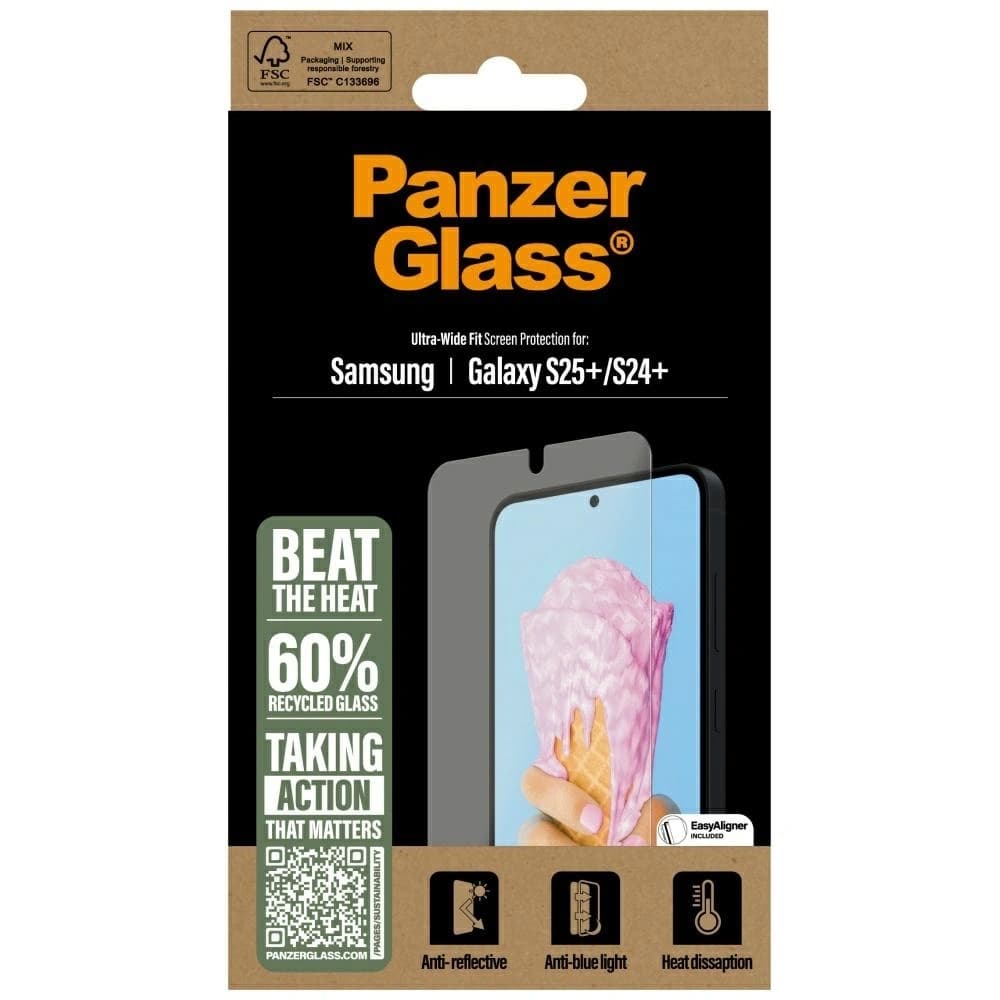 PanzerGlass All-in-One Ultra-Wide Fit Samsung Galaxy S25+ Plus - 4
