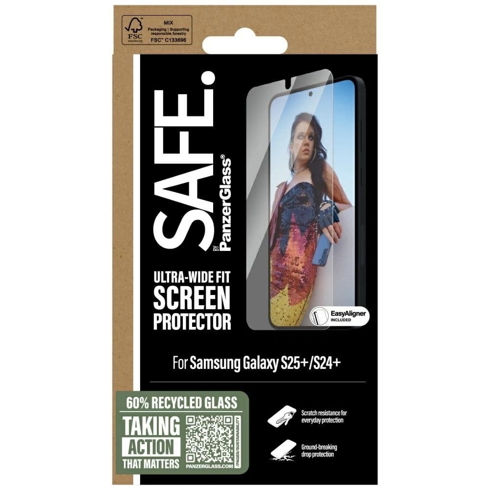 SAFE de PanzerGlass Ultra-Wide Fit Samsung Galaxy S25+ Plus - 4