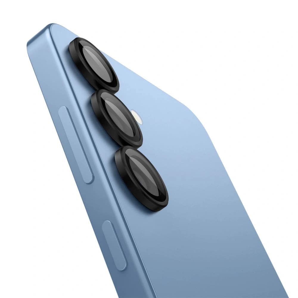 Tvrzené sklo na zařízení Spigen Optik Pro HD Glas.tr ez Fit Camera Protector Samsung Galaxy S25+ Plus Black [2 PACK] - 3