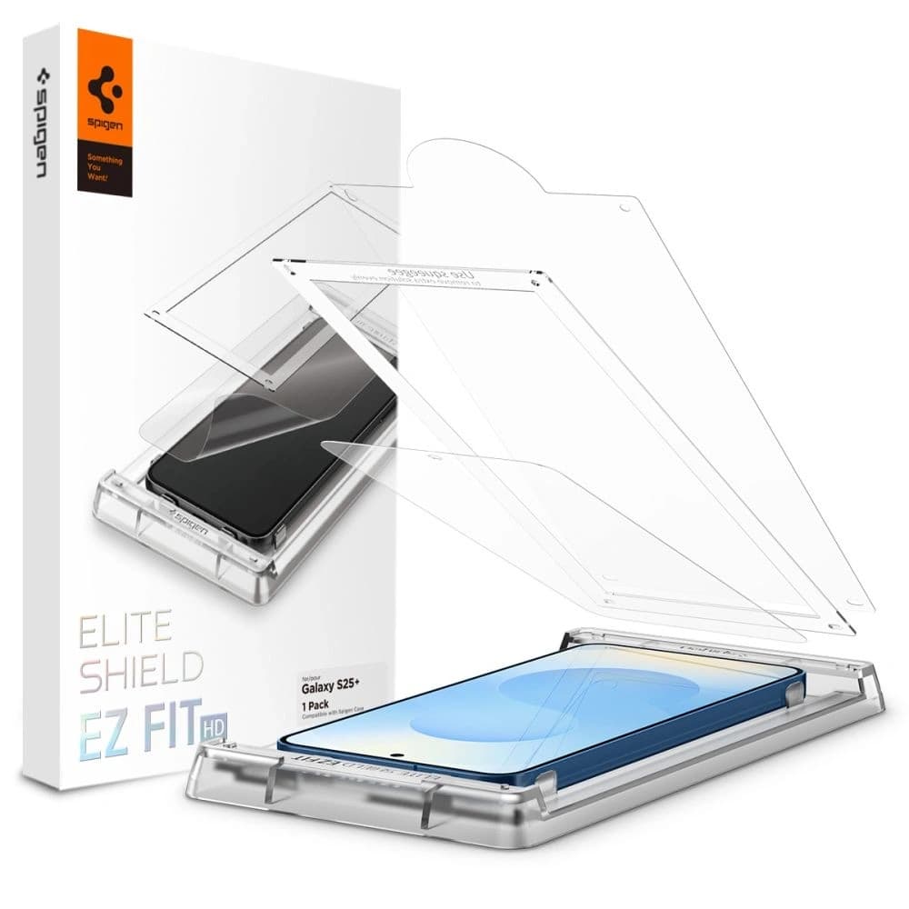 Hybridní sklo Spigen Elite Shield ez Fit HD Samsung Galaxy S25+ Plus Clear - 1