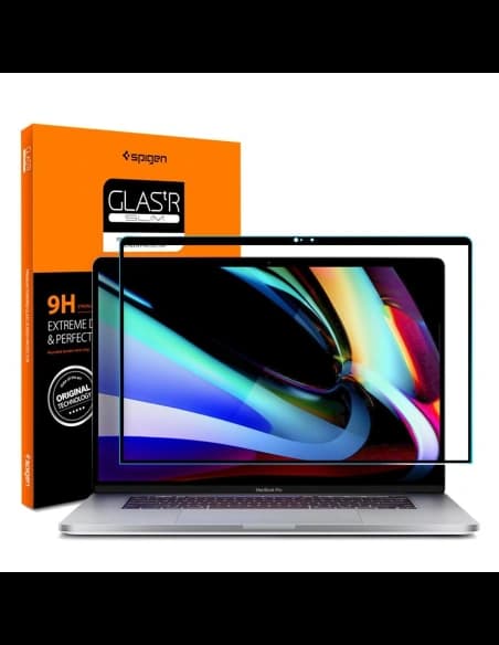 Spigen Apple Gehärtetes Glas Glas.TR MacBook Pro 16 2019-2020 Schwarz