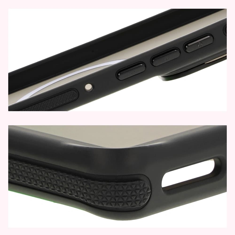 Pouzdro s podstavcem a magnetickým kroužkem Bizon Case Eclipse pro Motorola Edge 50 Fusion kouřové s černým rámečkem - 6