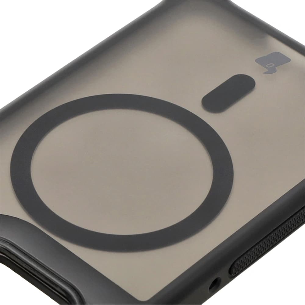 Bizon Case Eclipse Stand & Magnetic Motorola Edge 50 Neo rauchig mit einem schwarzen Rahmen - 4