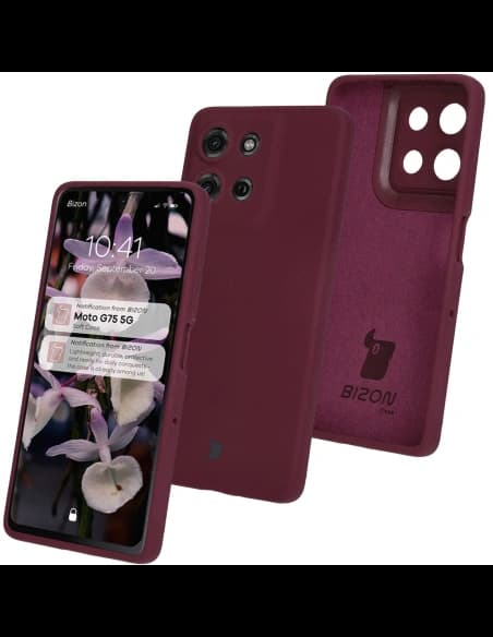 Bizon Soft Case Motorola Moto G75 5G dark purple