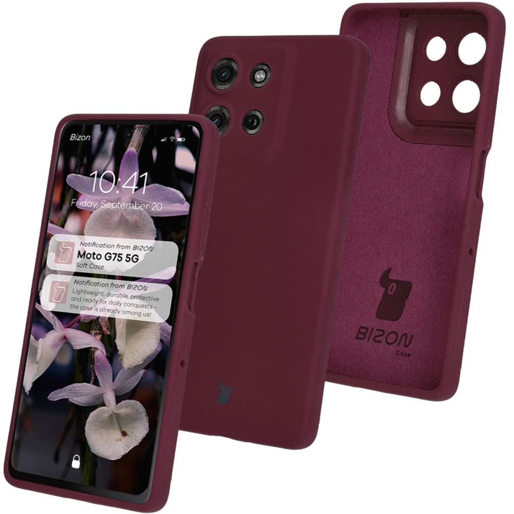Bizon Soft Case Motorola Moto G75 5G dark purple