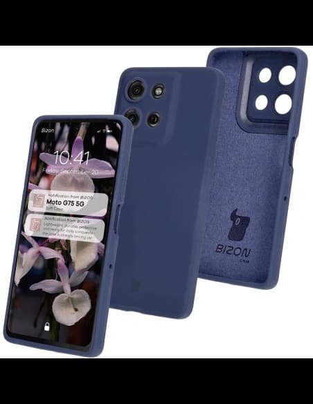 Bizon Soft Case Motorola Moto G75 5G dark blue