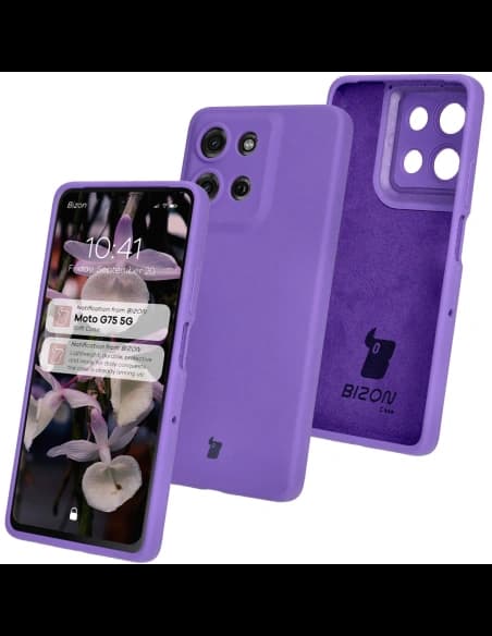 Bizon Soft Case Motorola Moto G75 5G purple