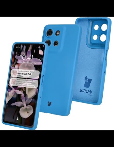 Bizon Soft Case Motorola Moto G75 5G blue