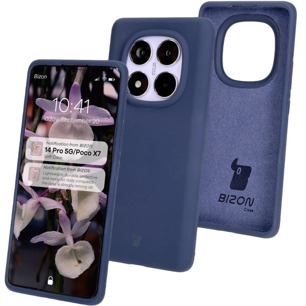 Bizon Soft Case Xiaomi Redmi Note 14 Pro 5G / Poco X7 sötétkék - 1