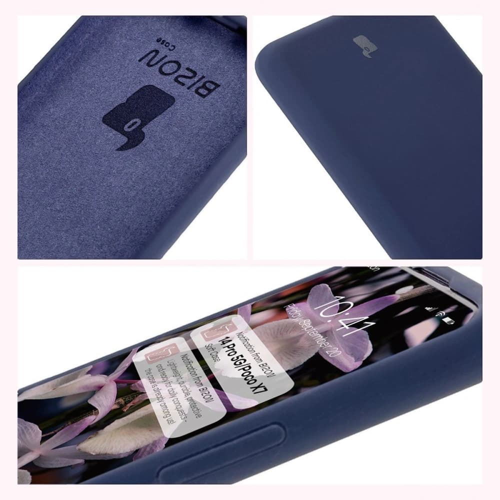 Bizon Soft Case Xiaomi Redmi Note 14 Pro 5G / Poco X7 sötétkék - 6