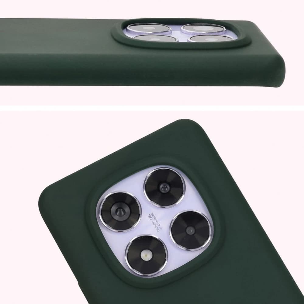 Silikonové pouzdro Bizon Soft Case pro Xiaomi Redmi Note 14 Pro 5G / Poco X7 tmavě zelené - 5