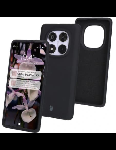 Silikonové pouzdro Bizon Soft Case pro Xiaomi Redmi Note 14 Pro 5G / Poco X7 černé