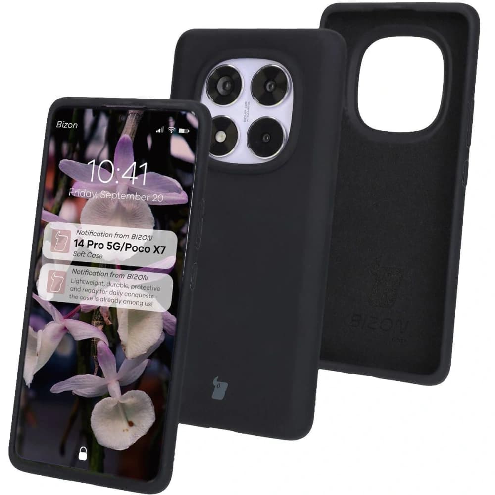 Silikonové pouzdro Bizon Soft Case pro Xiaomi Redmi Note 14 Pro 5G / Poco X7 černé