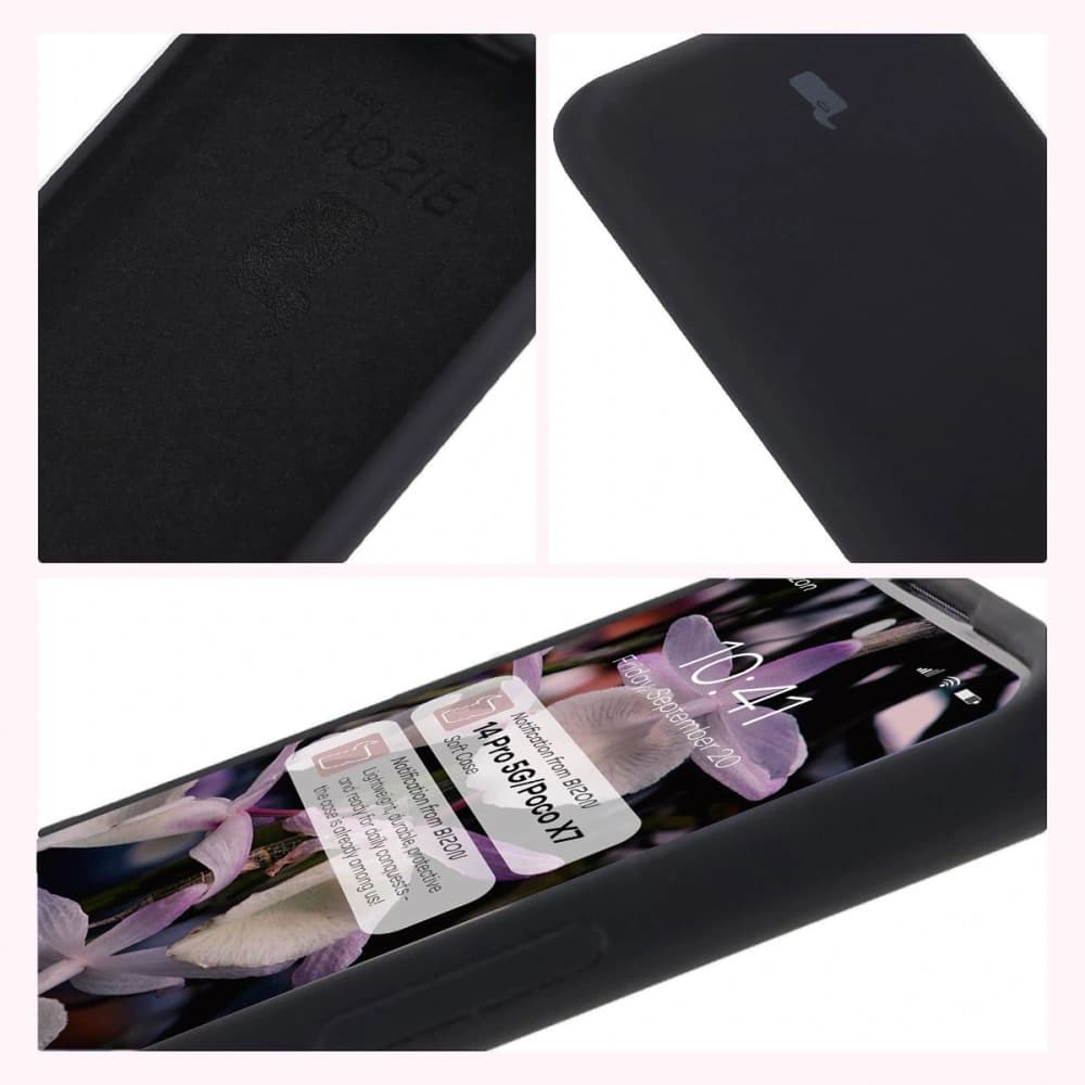 Silikonové pouzdro Bizon Soft Case pro Xiaomi Redmi Note 14 Pro 5G / Poco X7 černé - 6