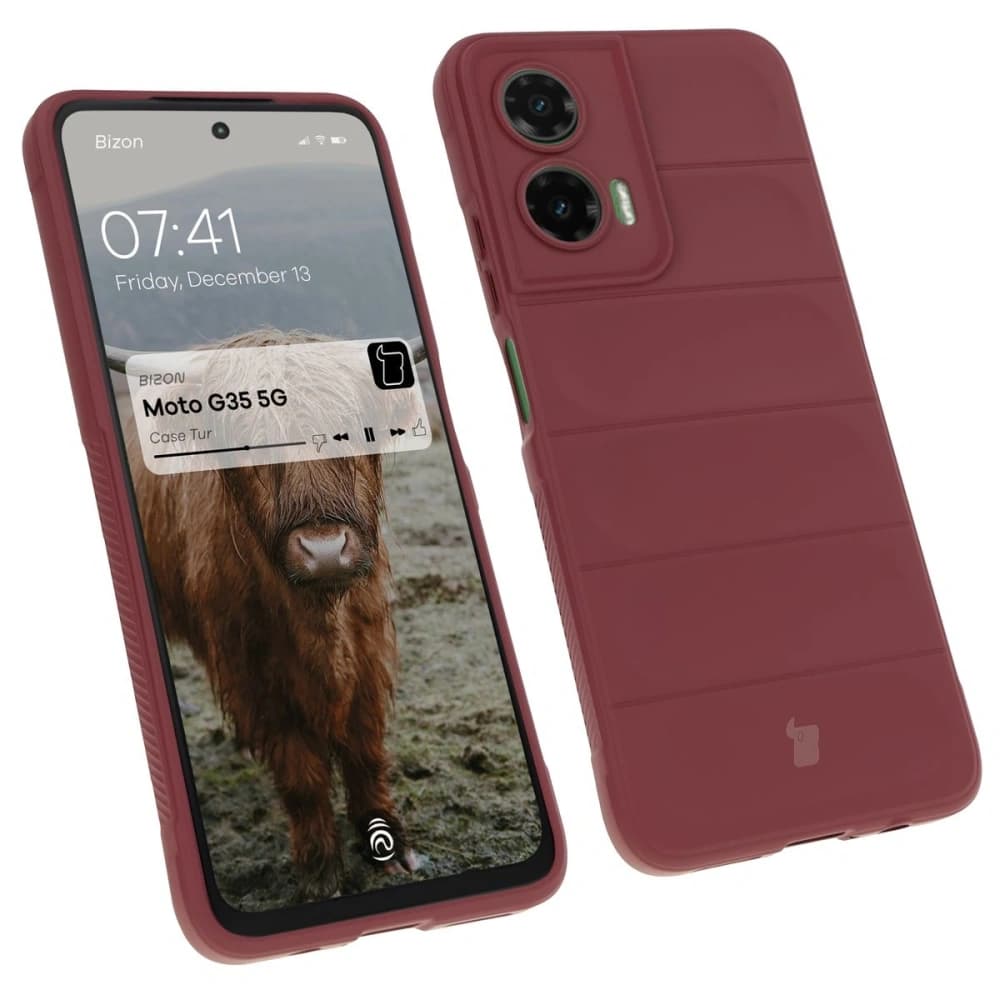 Pancéřové pouzdro Bizon Case Tur pro Motorola Moto G35 5G tmavě fialové