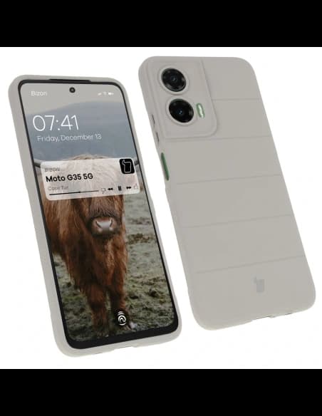 Pancéřové pouzdro Bizon Case Tur pro Motorola Moto G35 5G světle šedé