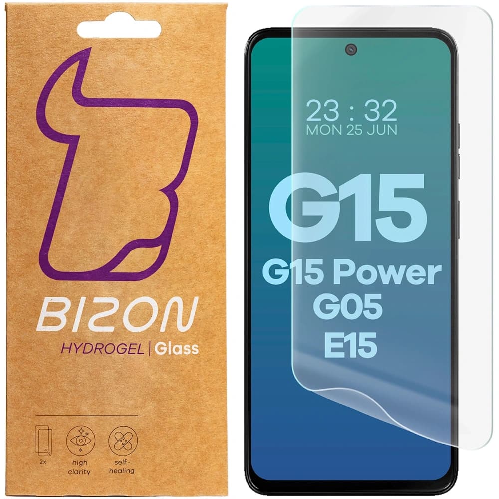 Bizon Glass Hydrogel Elülső Motorola Moto G15 / G15 Power / G05 / E15 [2 PACK] - 1