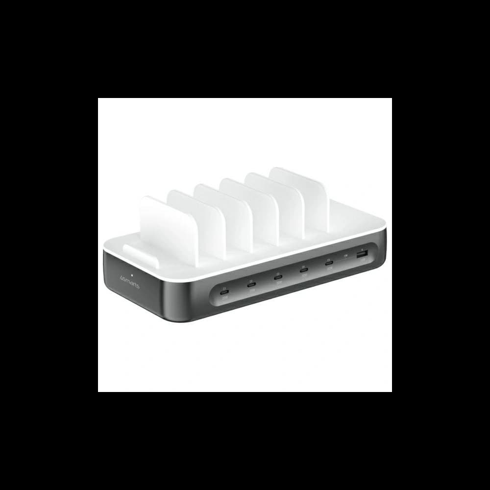 Nabíjecí stanice 4smarts Team 100W USB-A, 5xUSB-C se sadou kabelů space grey - 2
