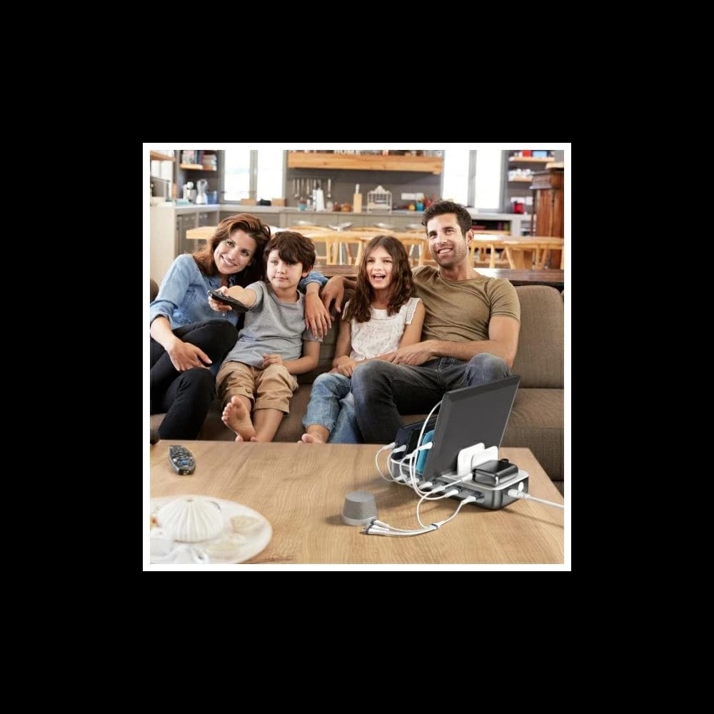 Nabíjecí stanice 4smarts Team 100W USB-A, 5xUSB-C se sadou kabelů space grey - 6