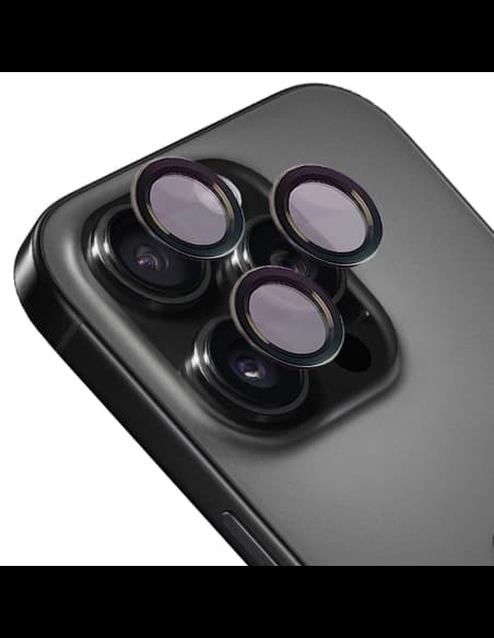 Tvrzené sklo na fotoaparát s aplikátorem Bizon Glass Snap Lens pro Apple iPhone 16 Pro / 16 Pro Max černé