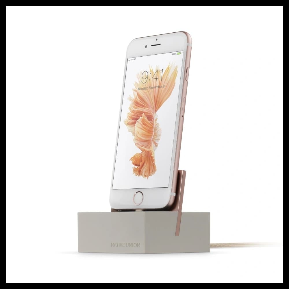 Stacja ładująca do iPhone Native Union Dock+ z kablem 1,2m (beżowa) - 1