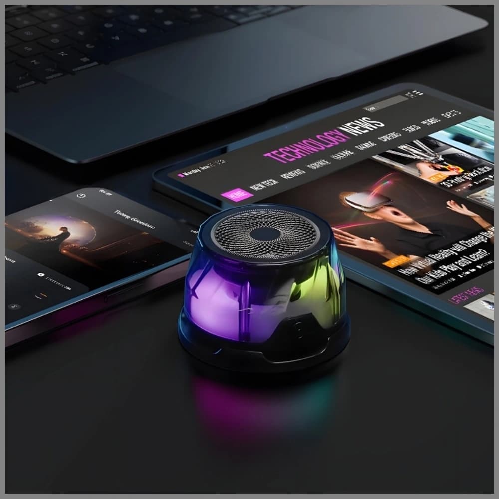 4smarts SoundCharge RGB Bluetooth 5.4 kompatibilis MagSafe Bluetooth hangsugárzó fekete - 4