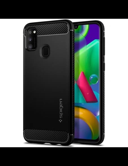 Etui Spigen Rugged Armor Samsung Galaxy M21 matná černá