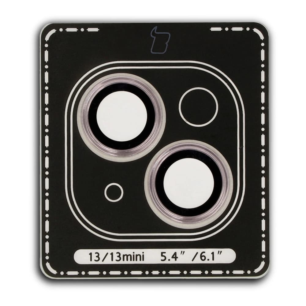 Bizon Glass Snap Lens Apple iPhone 13 / 13 Mini ramă roz deschis - 2