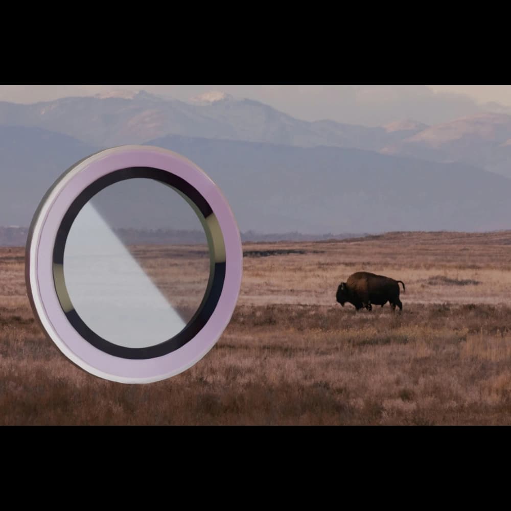 Bizon Glass Snap Lens Apple iPhone 13 / 13 Mini ramă roz deschis - 3