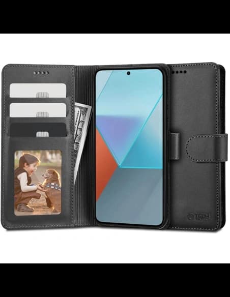 [OUTLET] Etui Tech-Protect Wallet Xiaomi Redmi Note 13 4G Schwarz