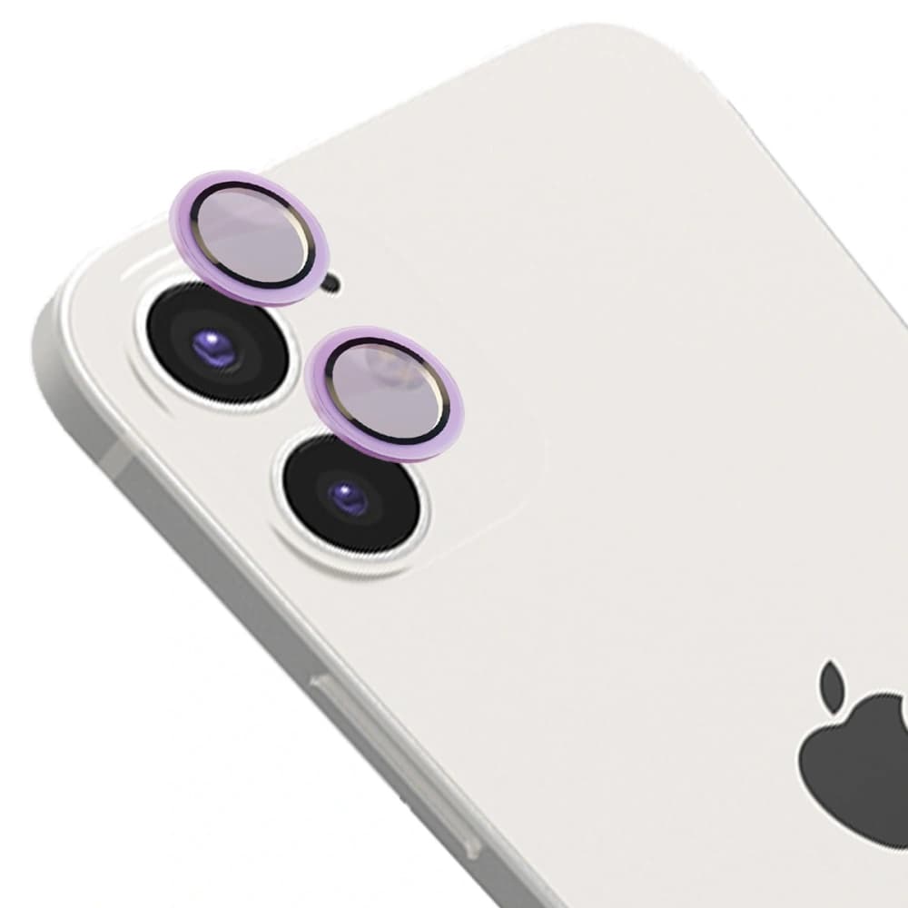 Bizon Glass Snap Lens Apple iPhone 12 / 12 Mini / 11 purple frame - 1