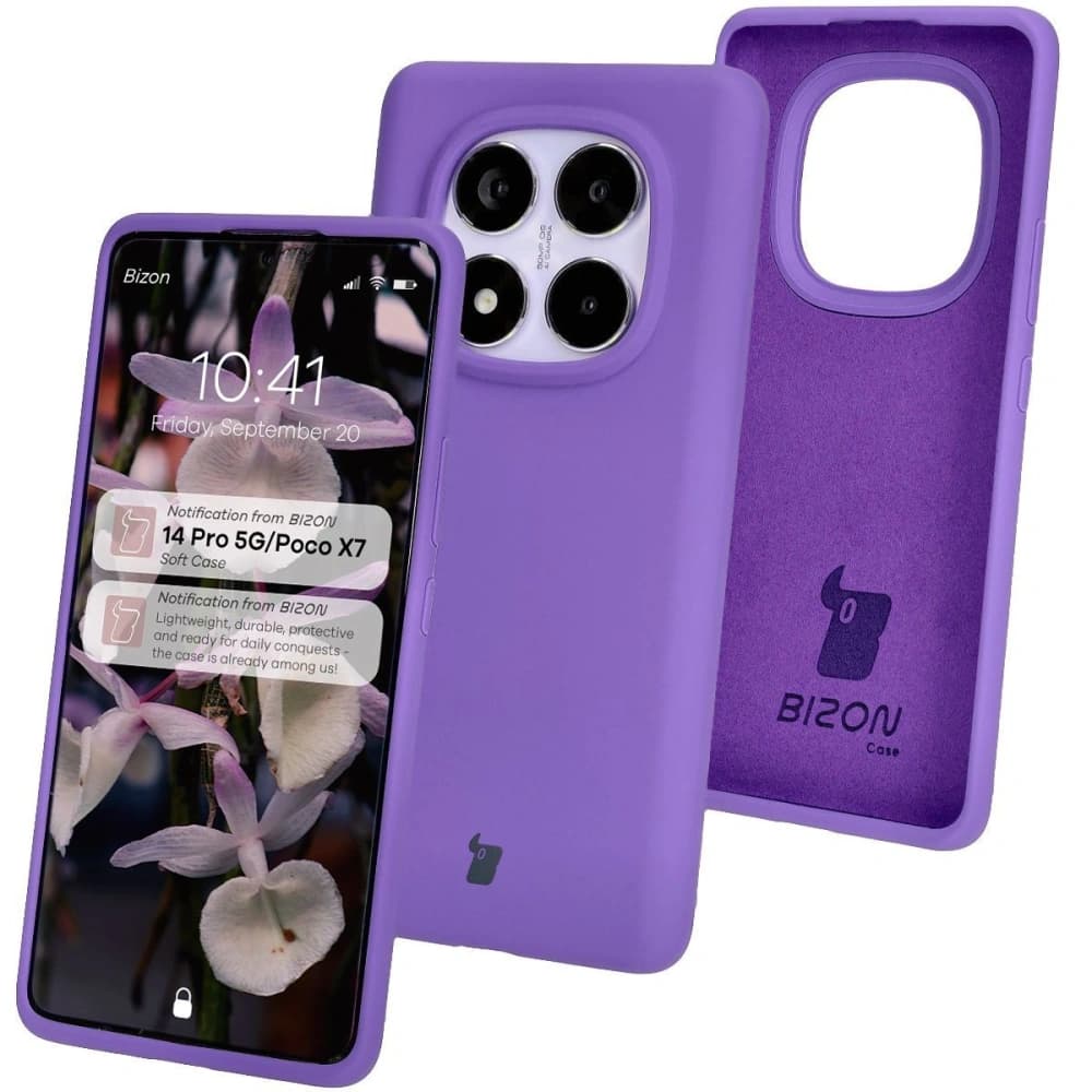 Bizon Soft Case Xiaomi Redmi Note 14 Pro 5G / Poco X7 fialový - 1