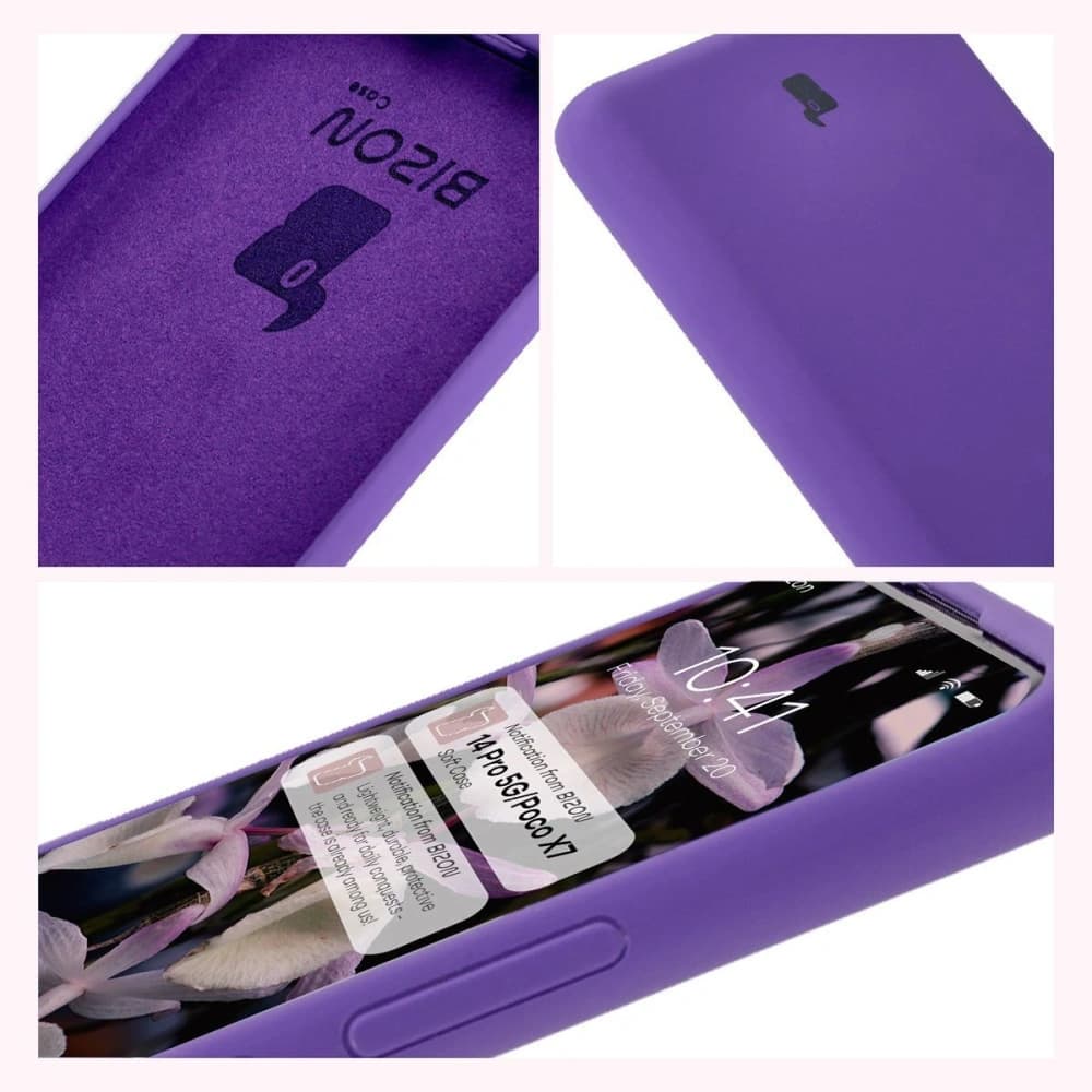 Bizon Soft Case Xiaomi Redmi Note 14 Pro 5G / Poco X7 fialový - 6