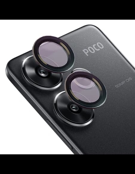 Bizon Glass Snap Lens Xiaomi Poco F6 schwarzer Rahmen