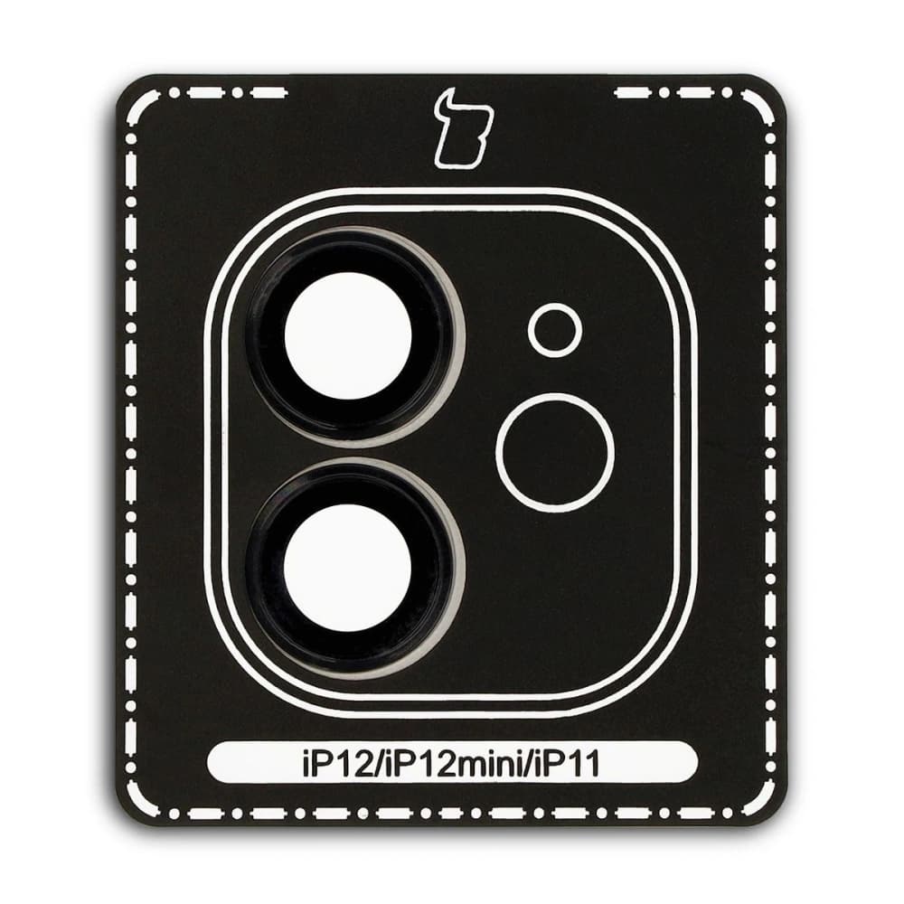 Bizon Glass Snap Lens Apple iPhone 12 / 12 Mini / 11 black frame - 2