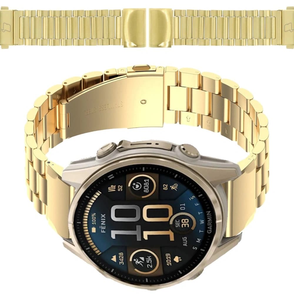 Ceas inteligent Bizon Strap Aura 20mm aurie - 1