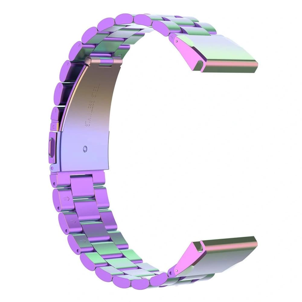 Pasek ze stali nierdzewnej Bizon Strap Watch Aura do Smartwatcha 20 mm tęczowy - 6