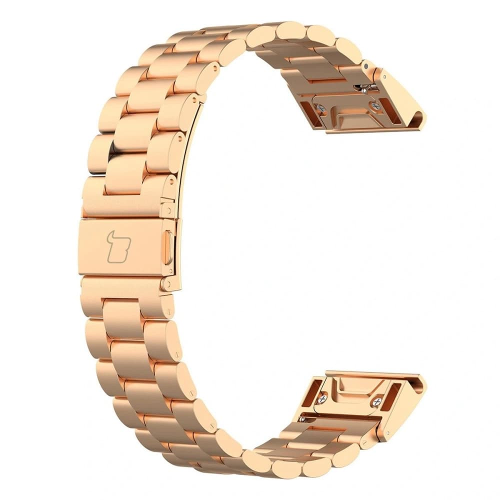 Ceas de mână Bizon Strap Aura Smartwatch 20mm aur roz - 5