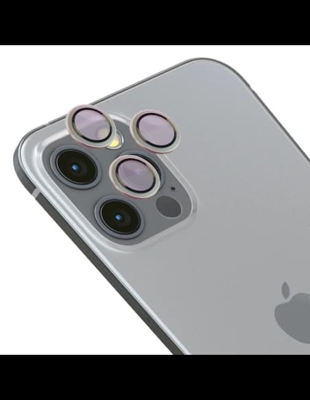 Bizon Glass Snap Linse Apple iPhone 12 Pro / 11 Pro / 11 Pro Max silberner Rahmen