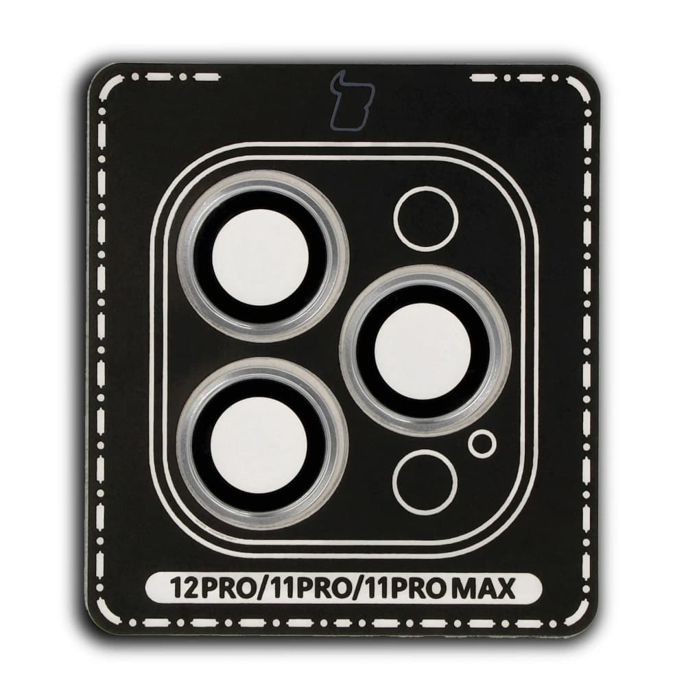 Bizon Glass Snap Linse Apple iPhone 12 Pro / 11 Pro / 11 Pro Max silberner Rahmen - 2
