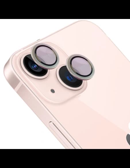 Bizon Glass Snap Lens Apple iPhone 13 / 13 Mini cadru argintiu