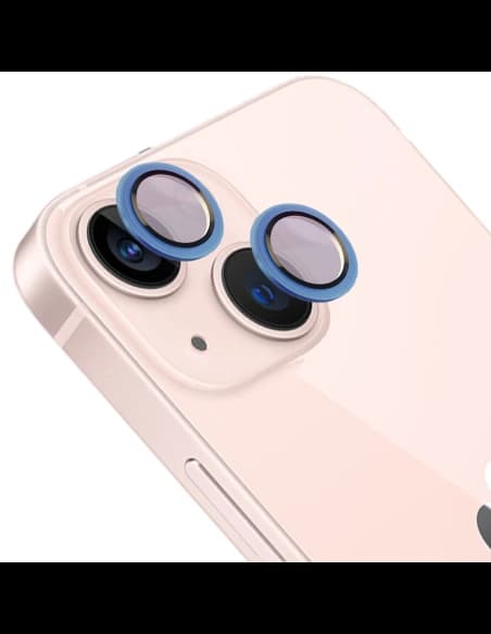 Bizon Glass Snap Lens Apple iPhone 13 / 13 Mini cadru albastru