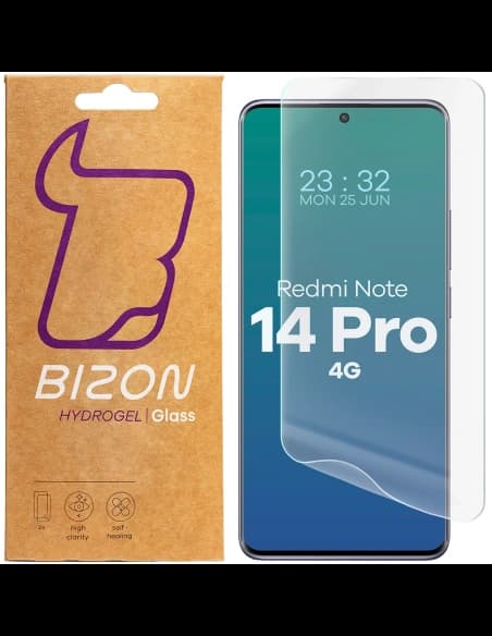 Bizon Glass Hydrogel Front Xiaomi Redmi Note 14 Pro 4G [2 PACHET]