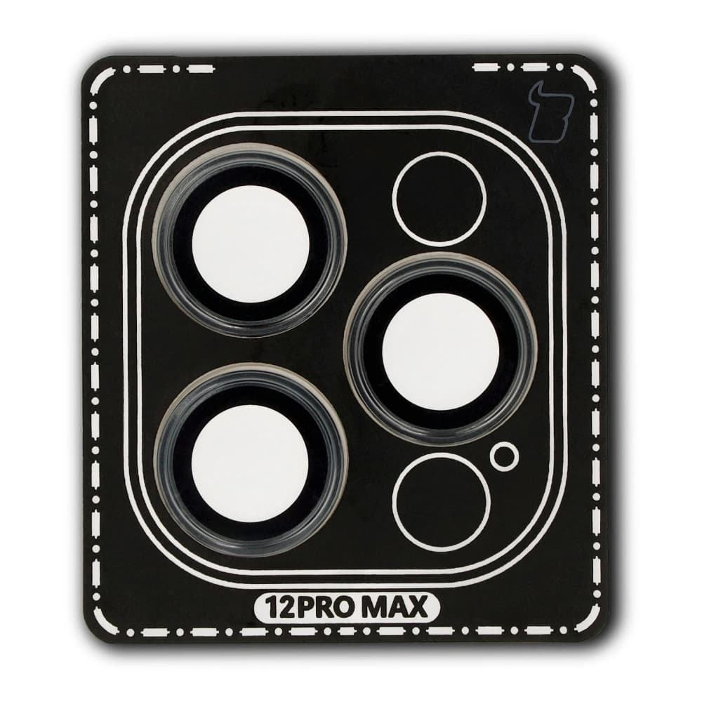 Bizon Glass Snap Lens Apple iPhone 12 Pro Max szürke keret - 2
