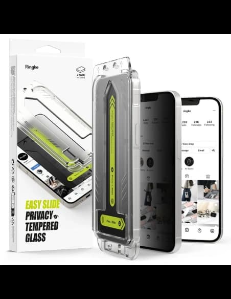 Ringke Easy Slide Apple iPhone 16e / 14 / 13 / 13 Pro Datenschutz [2 PACK]